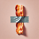 Bacon Taped to Wall