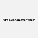 it's a canon event bro